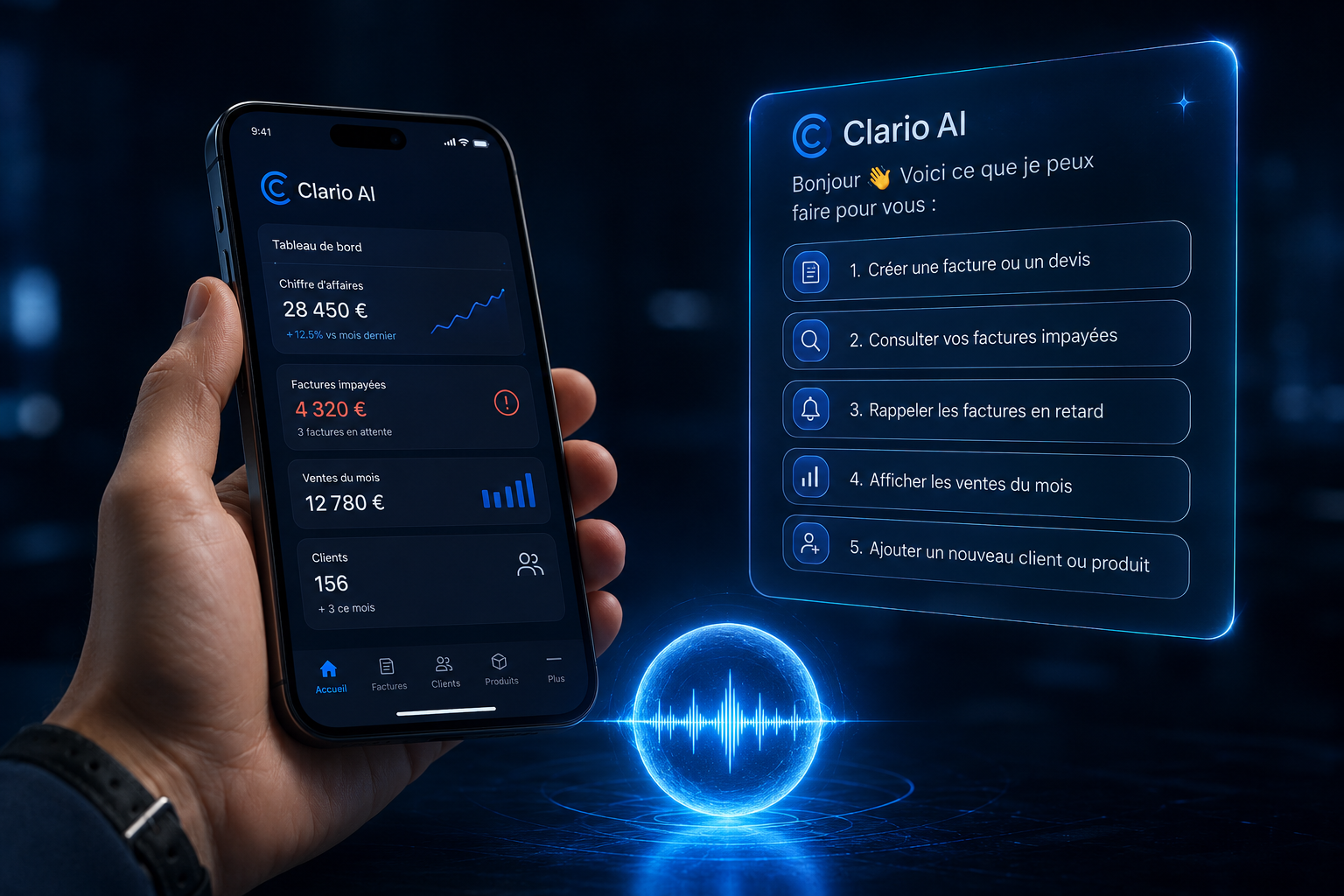 Assistant IA — création vocale